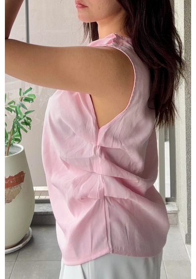 Bb Butik Basic Tasarım Dokuma Modal Kumaş Kolsuz Bluz Rahat Kalıp Modern Kadın Bluz My3535 Pembe Bb Butik Basic Tasarım Dokuma Modal Kumaş Kolsuz Bluz Rahat Kalıp Modern Kadın Bluz My3535 Pembe