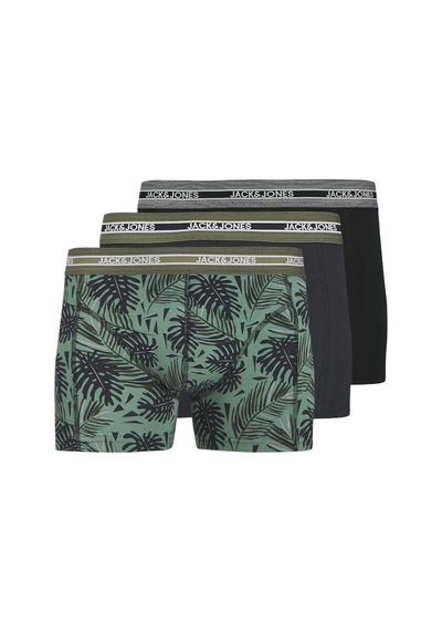 Jack & Jones Jacezra Leaves Trunks 3 Pack Siyah
