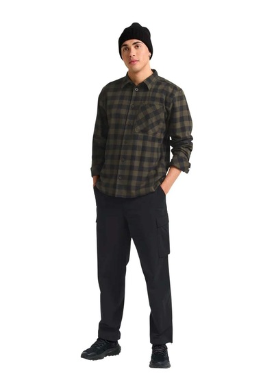 Jack Wolfskın Jack Wolfskin Lite Flannel Shirt Erkek Yeşil Gömlek T0328 Haki