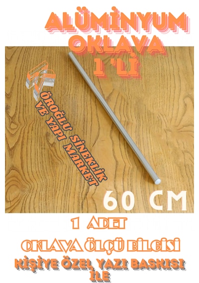 1'li Masterchef Alüminyum Paslanmaz 60cm Metal Oklava Hamur