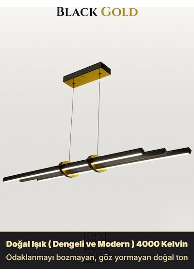 Cosmo Gold Lineer Led Sarkıt Avize Kumandalı Dim Edilebilir Yukarı & Aşağı Işık Diğer