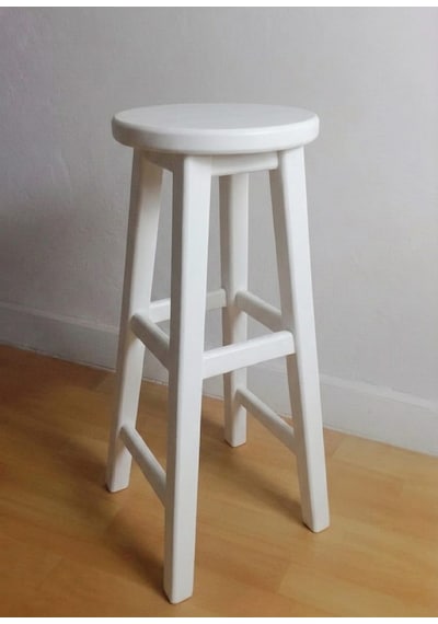 Ahşap Tabure 75 Cm Beyaz