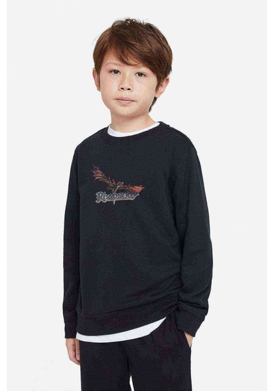 Tshirthane Rhapsody Baskılı Unisex Çocuk Siyah Sweatshirt