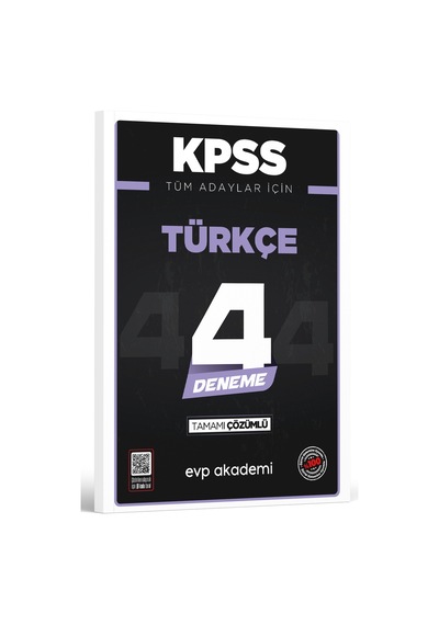 Kpss Tüm Adaylar İçin Türkçe 4 Deneme Tamamı Çözümlü Evp Akademi