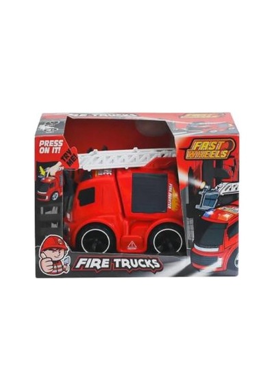 Fast Wheels Sesli Ve Işıklı İnşaat Araçları İtfaiye Kamyon Çok Renkli