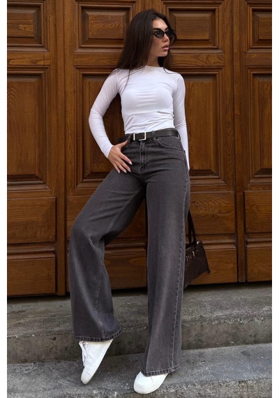 Kahverengi %100pamuklu Geniş Paça Kadın Wide Leg Jean Mg2623 Kahverengi Kahverengi %100pamuklu Geniş Paça Kadın Wide Leg Jean Mg2623 Kahverengi