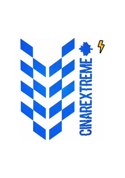 Reflektif Mavi Damalı Kask Motosiklet Sticker Takımı Çınar Extreme