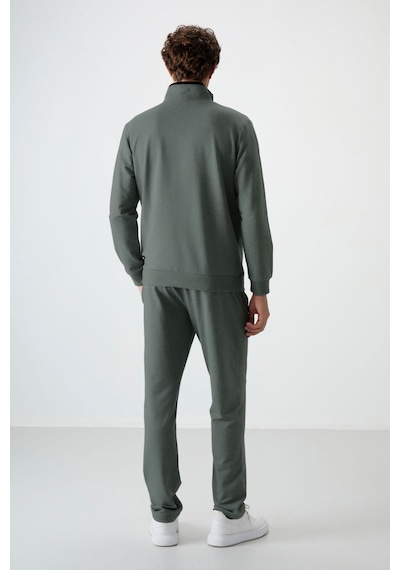 Tommy Life Troy Çağla Standart Kalıp Erkek Eşofman Takım - 85196 Yeşil