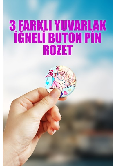 Alien Stage Luka Çanta Süsü Rozet İğneli Buton Rozet Seti 3 Adet Üçlü