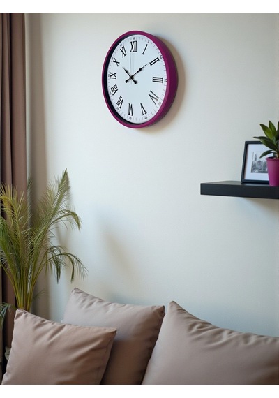 36 Cm Pembe Roma Rakamlı Duvar Saati Diğer 76100654