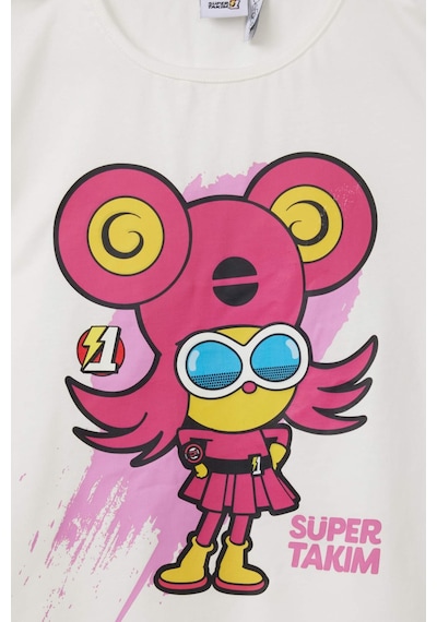 Defacto Super 1 Takım Lisanslı 2li Beyaz Pijama Takımı Kız Çocuk H7996a826smwt34 Beyaz-wt34 Defacto Super 1 Takım Lisanslı 2li Beyaz Pijama Takımı Kız Çocuk H7996a826smwt34 Beyaz-wt34