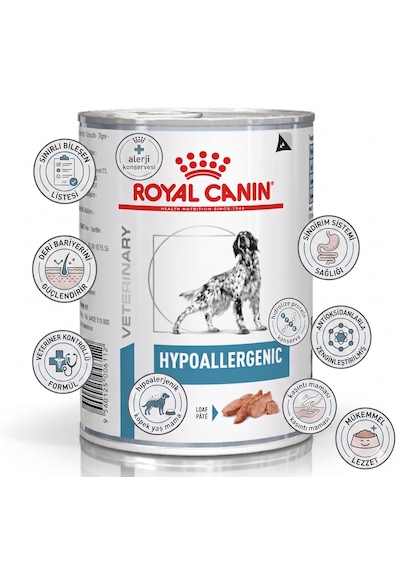 Royal Canin Hypoallergenic 400 Gr Konserve X 6 Adet Köpekler İçin Gıda Alerjisi Ve Sindirim Destekli Yaş Mama
