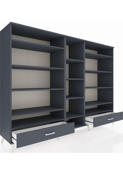 Hyperion Dolap 14 Raflı 2 Çekmeceli 220x44x163 Antrasit-antrasit Antrasit-antrasit Hyperion Dolap 14 Raflı 2 Çekmeceli 220x44x163 Antrasit-antrasit Antrasit-antrasit
