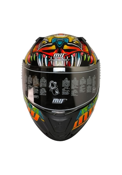 Motosiklet Kaskı Ecer 22.r06 Sertifikalı Double Vizör Full Face Kask Azure Çok Renkli