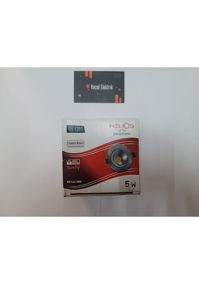 Helios 5 Watt Krom Kasa Beyaz Işık Trafolu Soğutmalı Cob Led Spot Saten - Krom