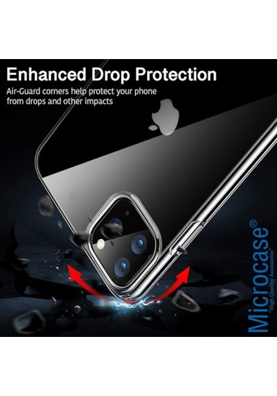 Microcase Apple Uyumlu iPhone 11 Pro Max Ince 0.2 Mm Soft Silikon Kilif Seffaf 386018781