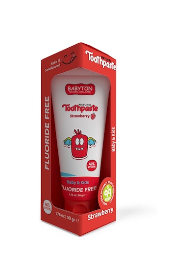 Babyton Organik Doğal Çilek Aromalı Diş Macunu 50 Gr