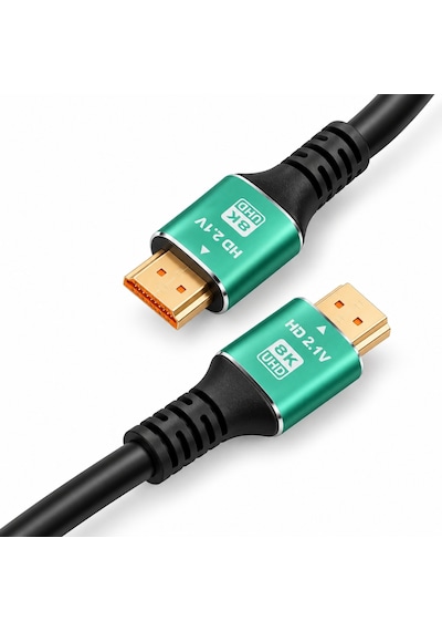 Alfais 6122 Hdmi 2.1 8k Ultra Hd Kablo 2 Metre 48gbps 4k 120hz Altın Uçlu Kablo Led Tv