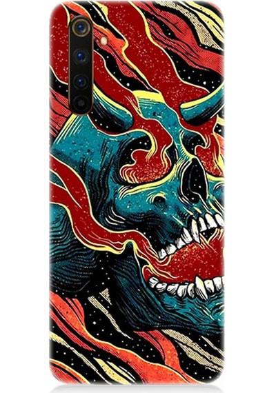 Realme 6 Pro Uyumlu Silikon Kılıf Devil Skull Şeytan Kafatası