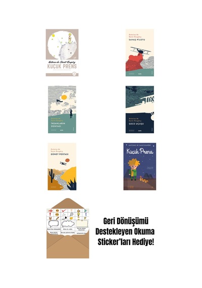 Antoine De Saintexupery 6 Kitap Set + Okuma Sticker'ları