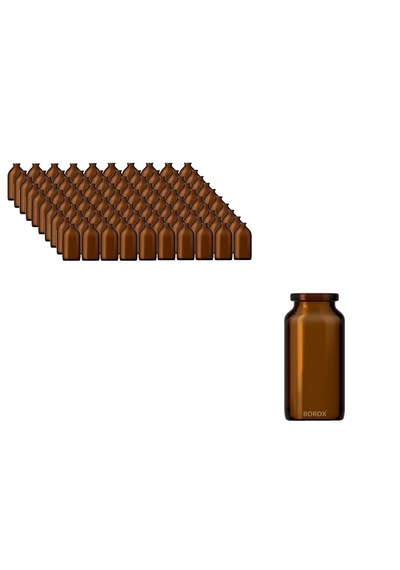 Borox Amber Cam Şişe 10ml - Crimp Vial Nd20 - Dibi Düz - 100 Adet Toptan