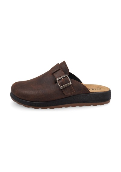 Terlik/ Panduf Ev Erkek 52 722 Ul Fly Flot Leather Man Slıpper 2507-dark Brown 2507-dark Brown