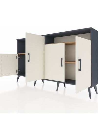 Arges Konsol 5 Raflı 4 Kapaklı 176x30x99 Antrasit-aytaşı/çam Aytası/atlas Çam - Antrasıt Arges Konsol 5 Raflı 4 Kapaklı 176x30x99 Antrasit-aytaşı/çam Aytası/atlas Çam - Antrasıt