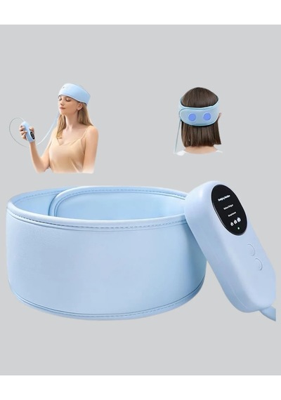 Evde Spa Etkisi Sunan Isıtmalı Baş Masaj Cihazı Açık Lacivert