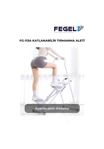 Fegel FG-113A Katlanabilir Ayarlanabilir Pedallı Dijital Sayaçlı Kardiyo Egzersiz Cihazı