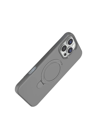 Apple İphone 16 Pro Regal Magsafe Standlı Kapak - Titan Gri 0.2M-Çok Renkli