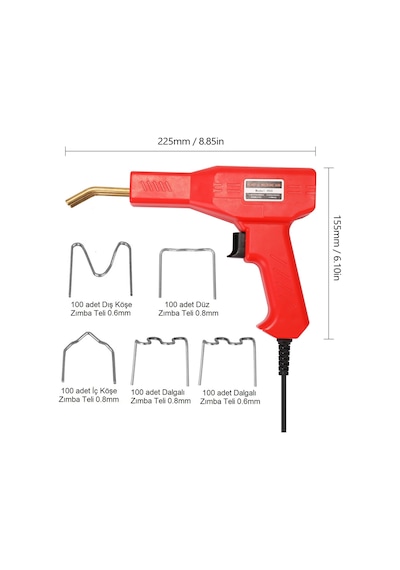 Plastik Zımba Teli Kaynak Makinası 100w/220v+500 Adet Tel