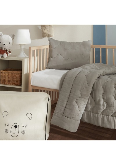 Karaca Home Bebek Arden Yastık Yorgan Seti Gri