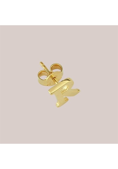 Goldkupe 14 Ayar Altın R Harf Küpe 0,51 Gr-1376