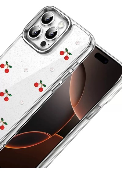 Newface Apple İphone 15 Pro Max Fiyonk Desenli Kapak - Desen 9 Şeffaf