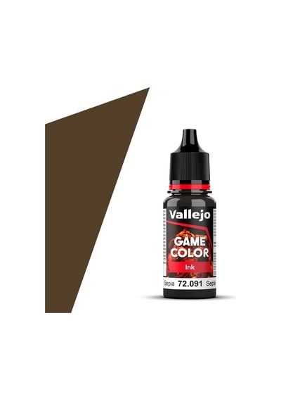17 Ml. Sepia Ink Game Color Serisi Maket Boyası, Vallejo 72091 Standart