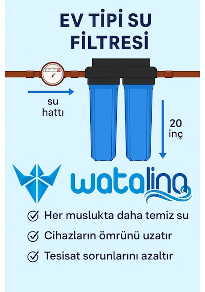 20 Endüstriyel Çiftli Su Filtresi Maksimum Koruma Ve Temizlik