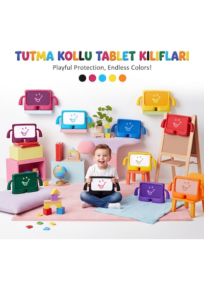 Caseonn Xiaomi Pad 5 / Pad 6 Kılıf Tutma Kollu Silikon Mor Diğer