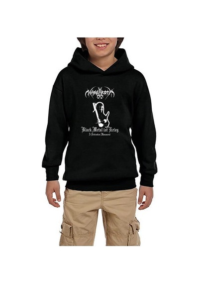Zepplin Giyim Nargaroth Black Metal Ist Krieg Siyah Çocuk Kapşonlu Sweatshirt