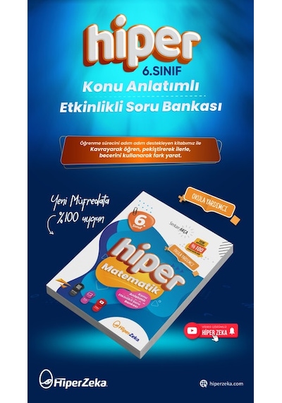 2027 6. Sınıf Hiper Matematik Konu Anlatımlı & Etkinlikli Soru Bankası | Serkan Akça