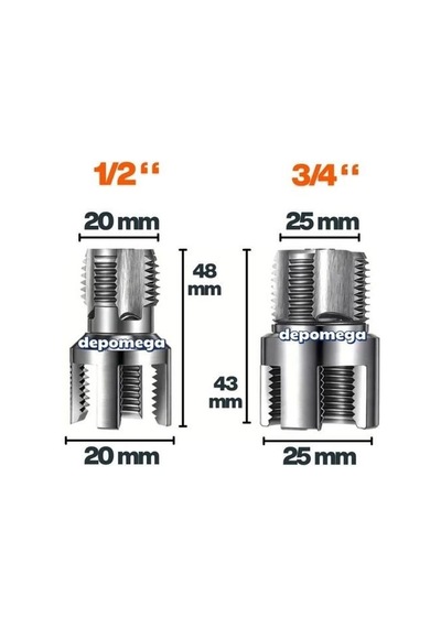 Fett Pprc Pvc Boru İç Ve Diş Açma Aparat Seti