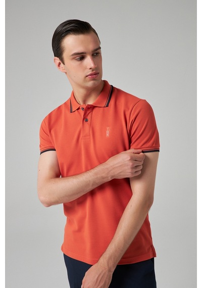 D's Damat Twn Slim Fit Turuncu Düz Örgü T-Shirt 0Ec146011783M Turuncu