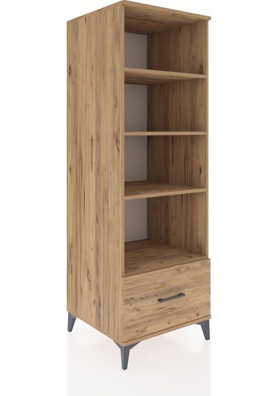 Kronos Dolap 4 Raflı Tek Çekmeceli 60x59x182 Çam-çam Atlas Çam