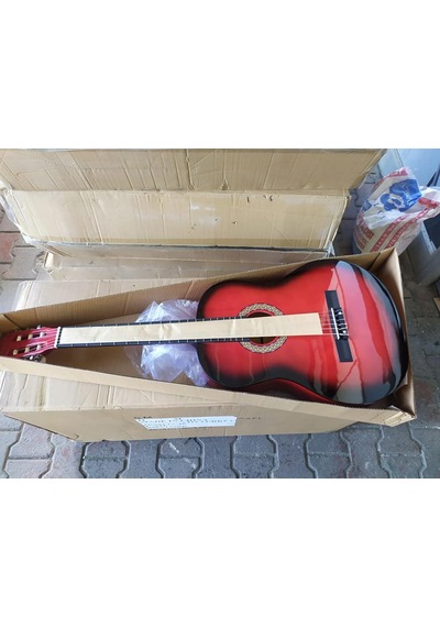 Tam Boy 4/4 Boy Kırmızı Tam Boy Gitar-Tel-Kılıf-Pena