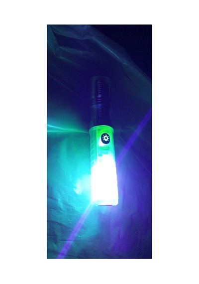 El Feneri Multi Fonksiyonlu Beyaz Lazer Beyaz Led Kırmızı Ve Mavi Led Uv Led Zoomlu Mercek Gri