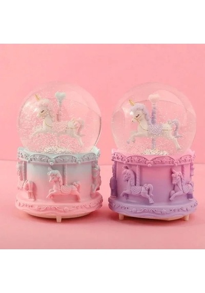 Şık Işıklı Müzikli Unicorn Kar Küresi Orta Boy 45025251