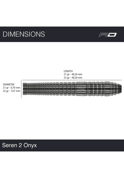 Red Dragon Seren 2 Onyx % 90 Tungsten Çelik Uçlu Dart Oku