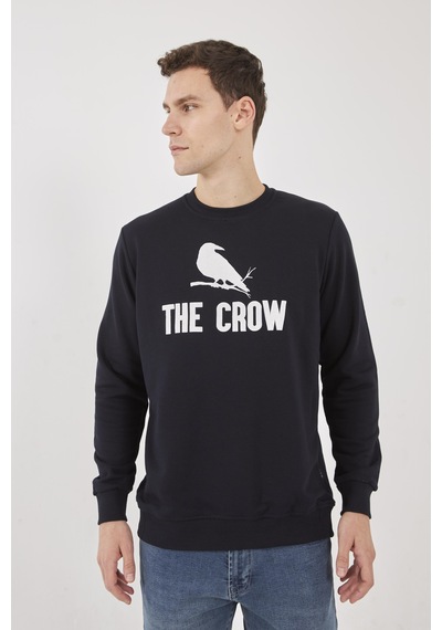 The Crow Zoom Lacivert O-yaka Sweatshırt Lacivert