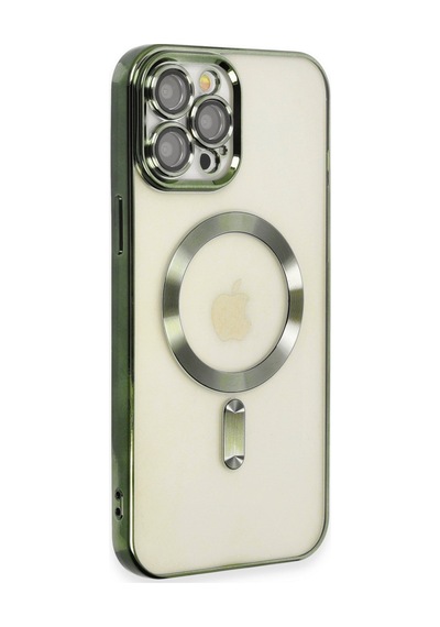 Apple iPhone  Uyumlu  12 Pro Max Kılıf Kross Magneticsafe Kapak - Koyu Yeşil