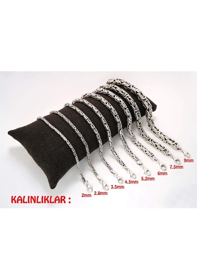 Erkek Gümüş Zincir Kolye Yuvarlak Kral Model Erkek Gümüş Zincir Kolye Yuvarlak Kral Model
