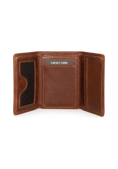 Genel Markalar Vaulto Gerçek Deri Unisex Cüzdan Crazy Taba